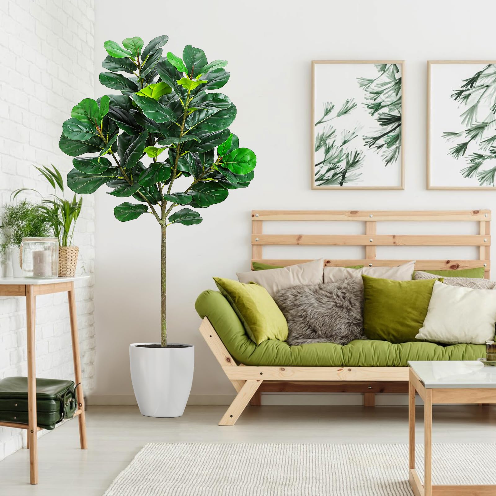 GlowSol 5.2 Ft Artificial Fidd – Ficus Lyrata Tree Bewertung und Preis