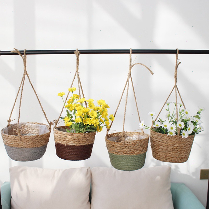 Straw Hanging Basket Flower Po – Spider Plant Hanging Bewertung und Preis