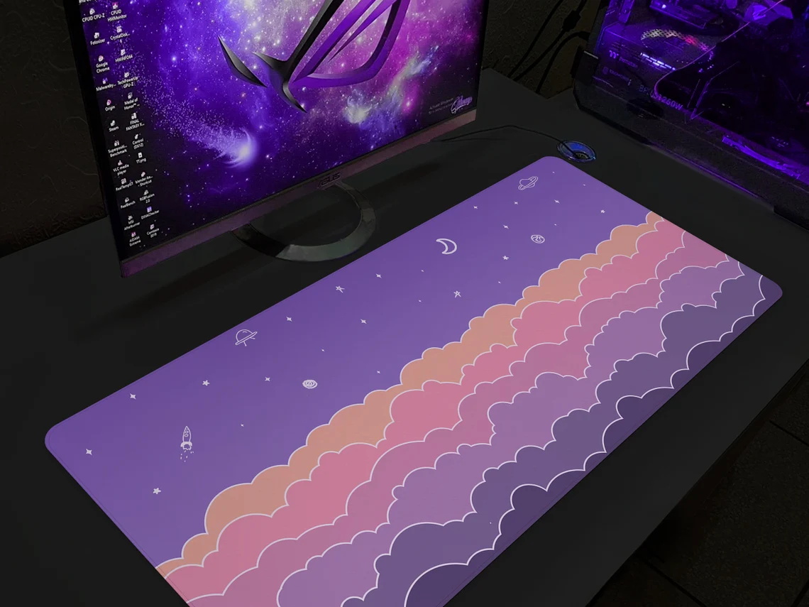 Kawaii Deskmat purple Cute Mou – Tradescantia Purple Bewertung und Preis
