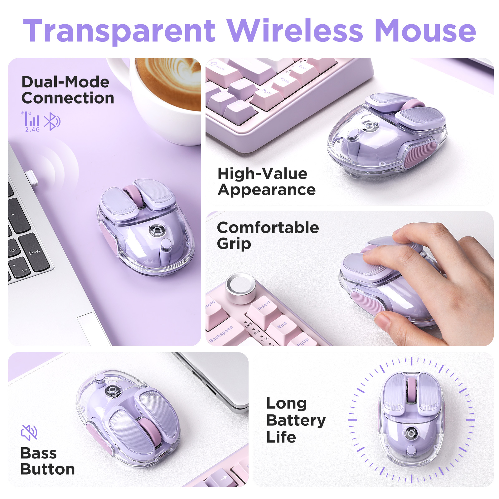 EWEADN Q9 Purple Wireless RGB  – Tradescantia Purple Bewertung und Preis