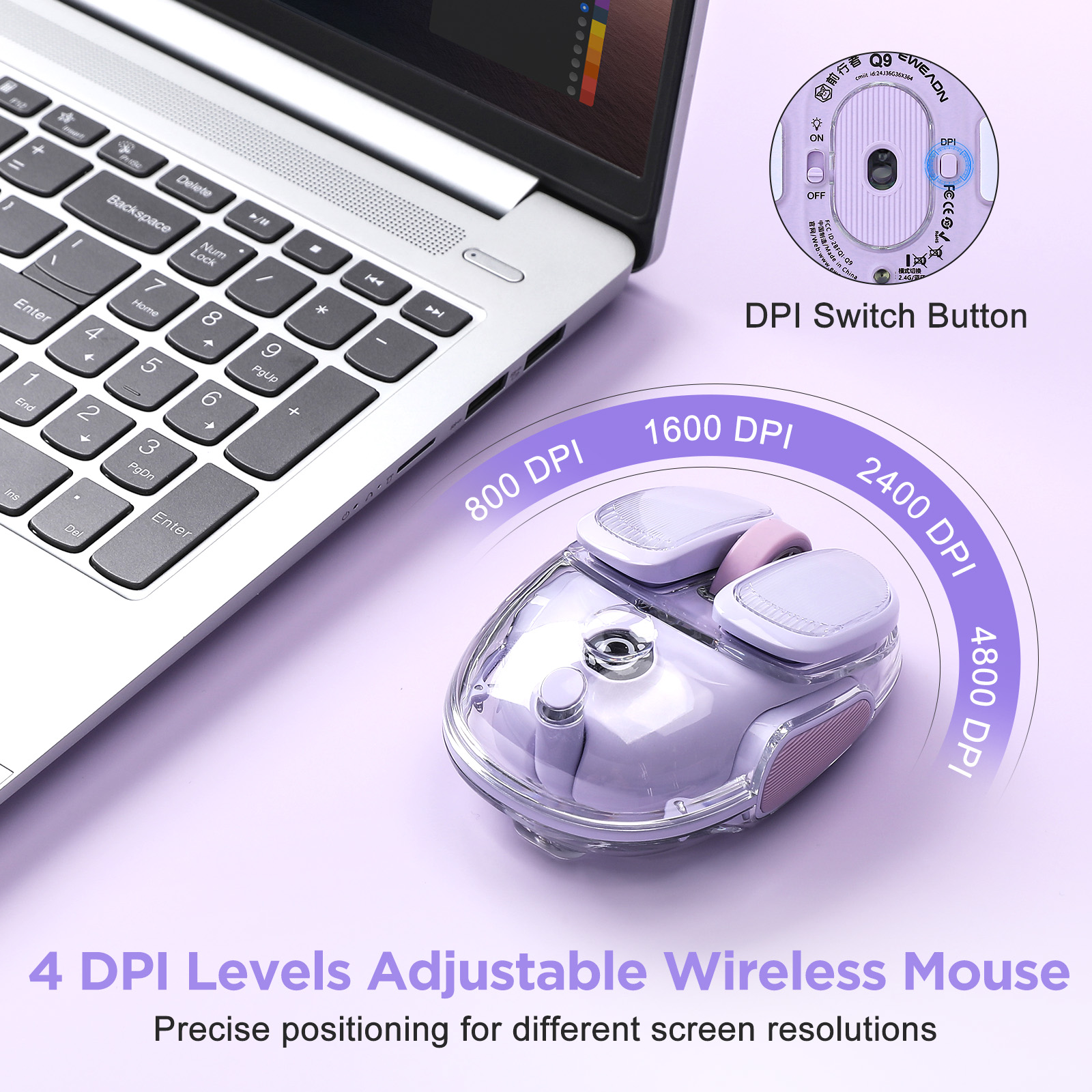 EWEADN Q9 Purple Wireless RGB  – Tradescantia Purple Bewertung und Preis